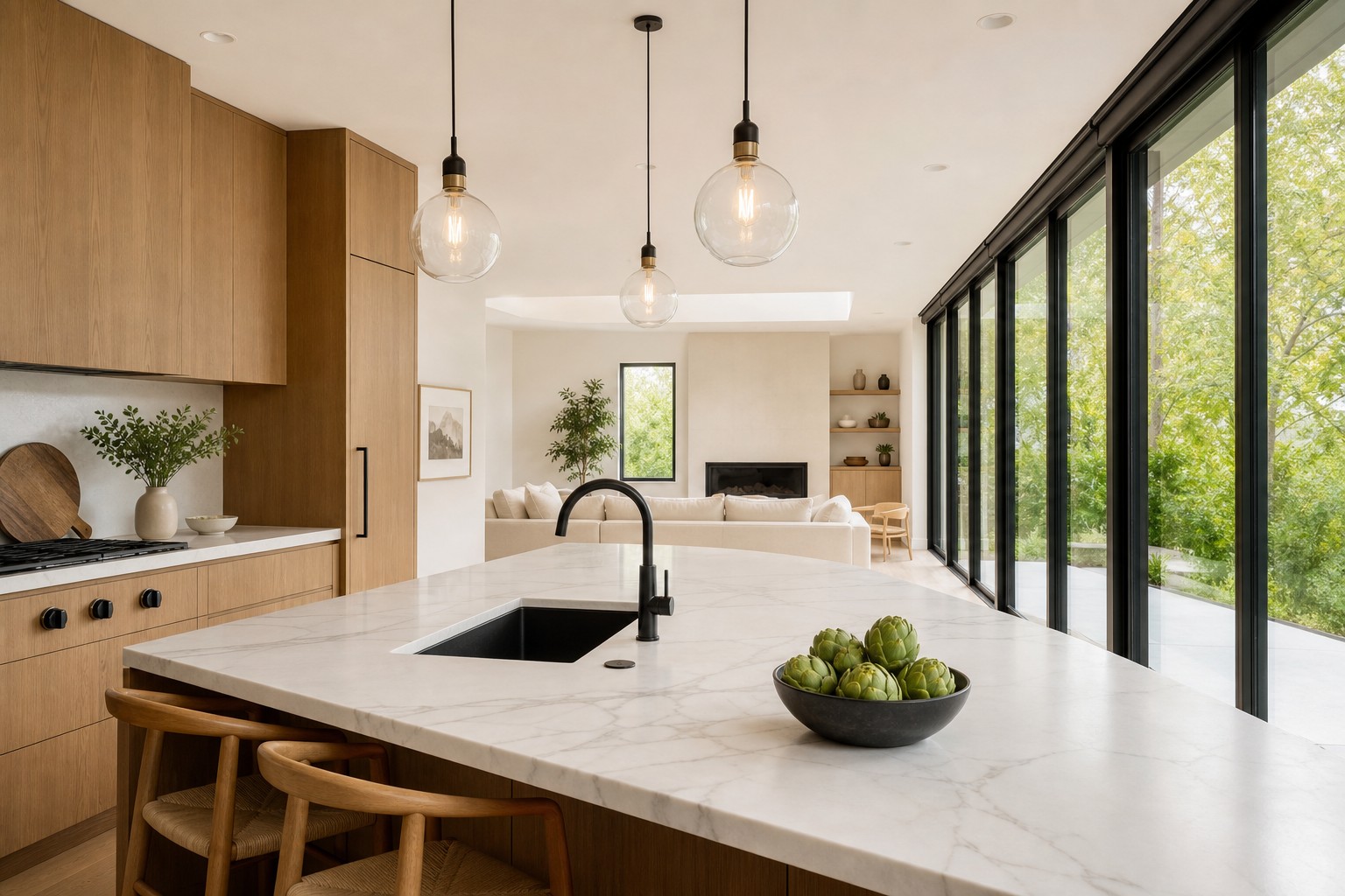 Modern kitchen interior - representing the homes we help GTA families protect and pay off faster